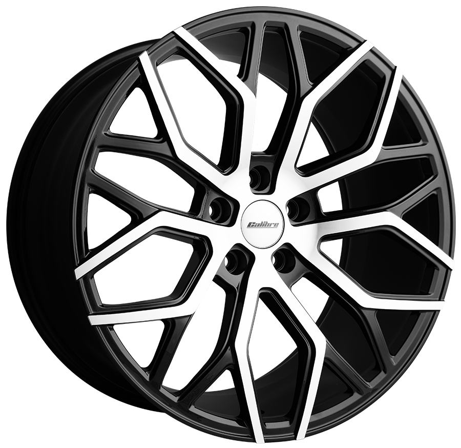 Calibre - CV2, 20 x 9 inch, 5x120 PCD, ET40, Gloss Black with Polished Face, Single Rim