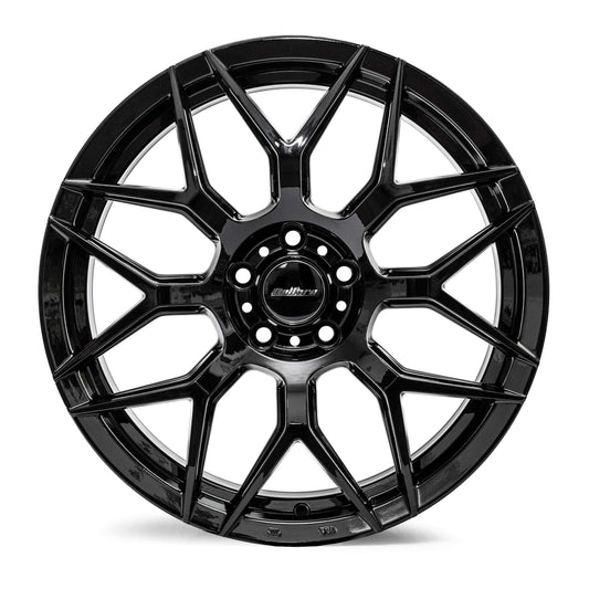 Calibre Spa, 17x7.5 inch, 5x112 PCD, ET35, Gloss Black, Single Wheel