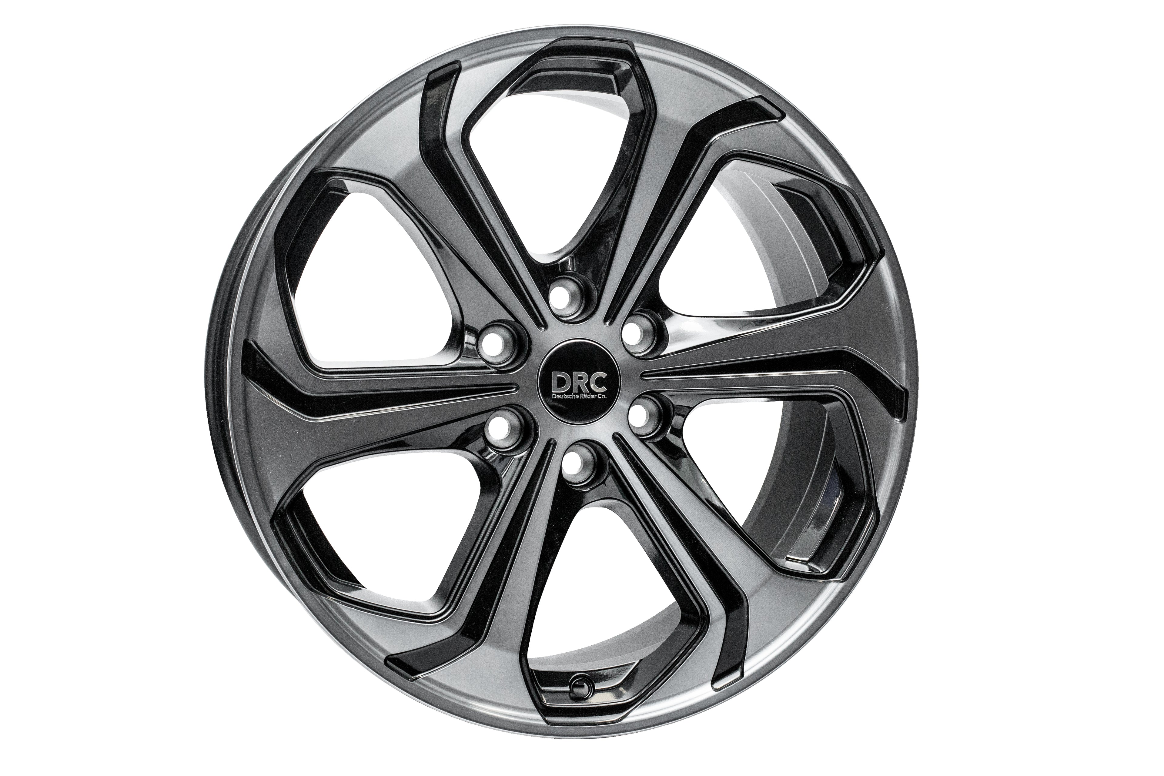 DRC, Sport-6, 18 x 8 inch, 6x120 PCD, ET42 in Black / Polished Tint Single Rim