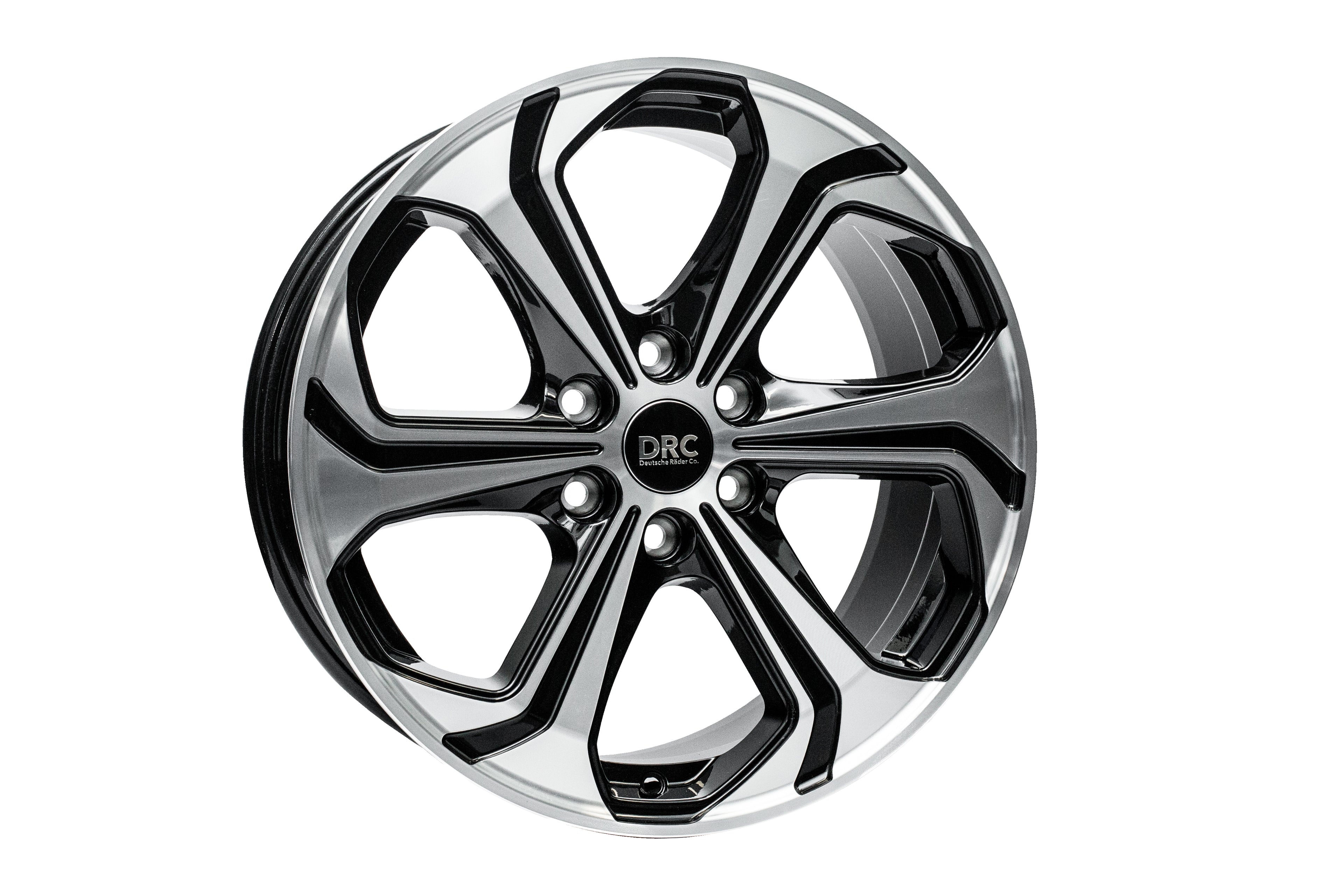 DRC, Sport-6, 18 x 8 inch, 6x120 PCD, ET42 in Black / Full Polished Single Rim