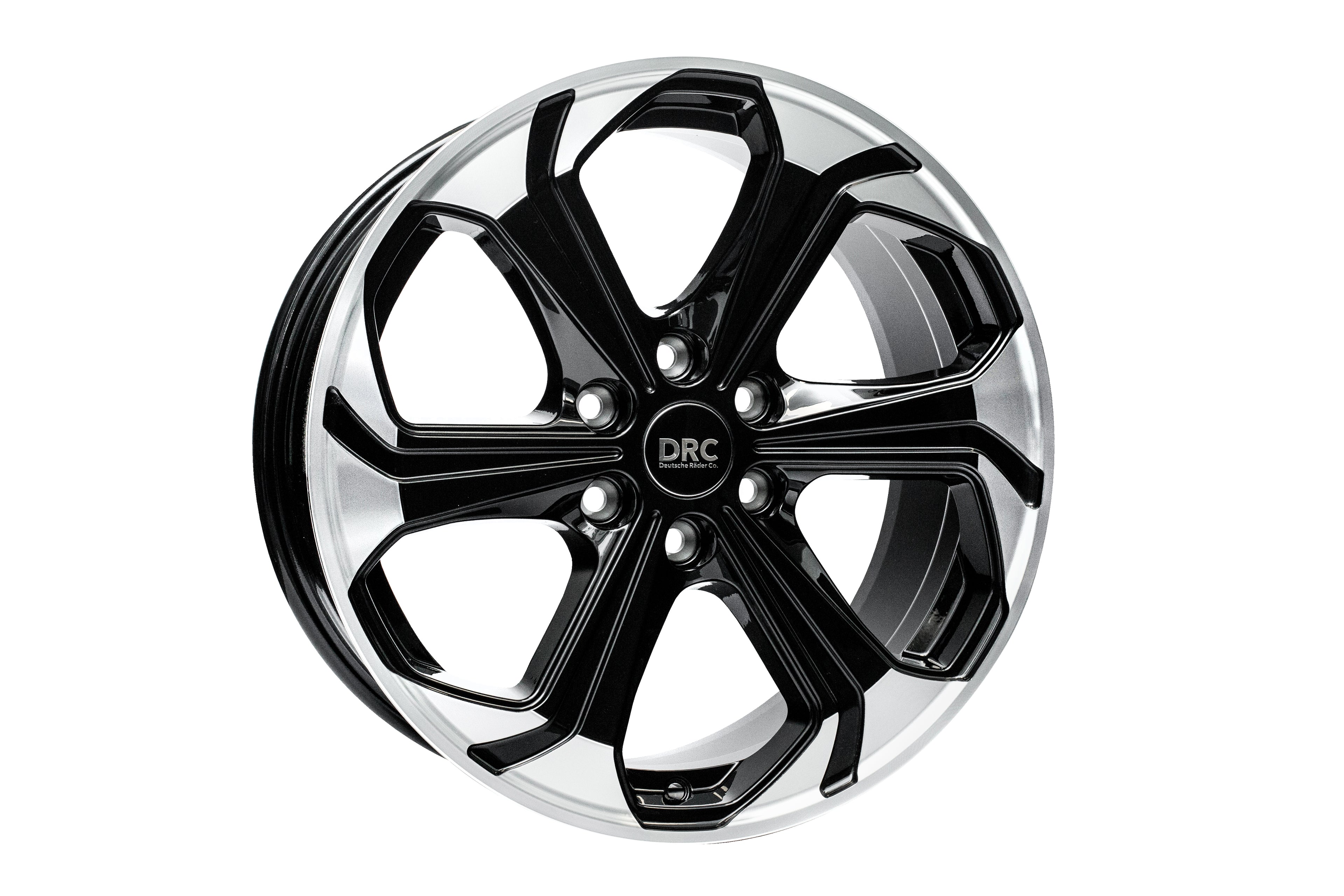 DRC, Sport-6, 18 x 8 inch, 6x120 PCD, ET42 in Black / Half Polished Single Rim