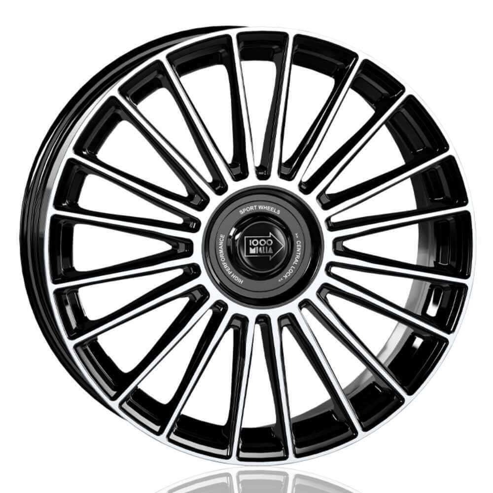 1000 Miglia MM1022 20 x 8.5 inch 5x120 ET45 Gloss Black / Polished alloy wheel