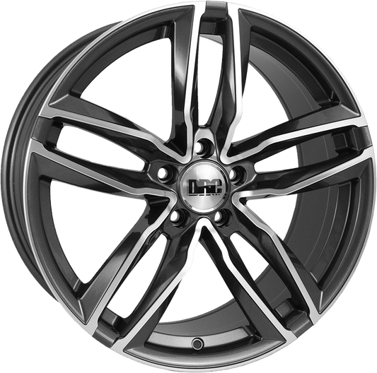 DRC, DAA, 19 x 8.5 inch, 5x112 PCD, ET35 in Gunmetal / Polished Face Single Rim