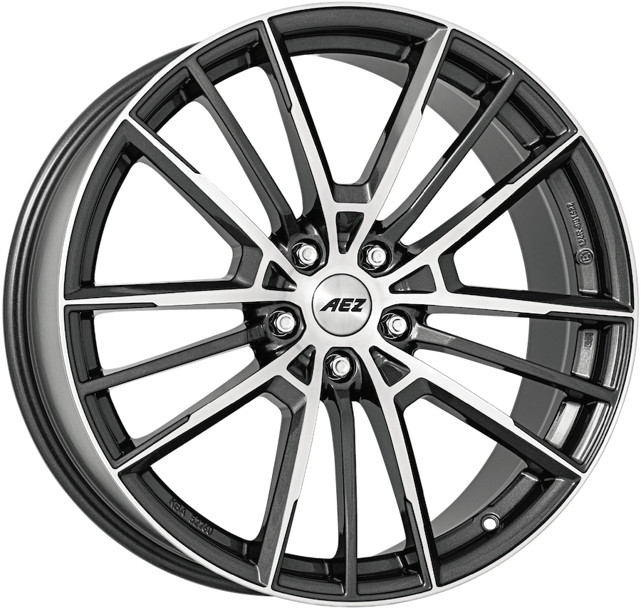 AEZ, Kaiman Dark, 20 x 8 inch,5x112 PCD, ET 43 in Gunmetal/polished Single Rim