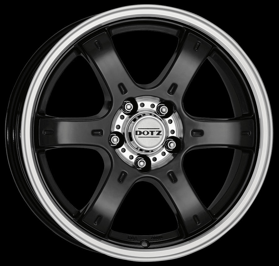 Dotz, Crunch, 18 x 8 inch,6x139.7 PCD, ET 35 in Black / Polished Single Rim