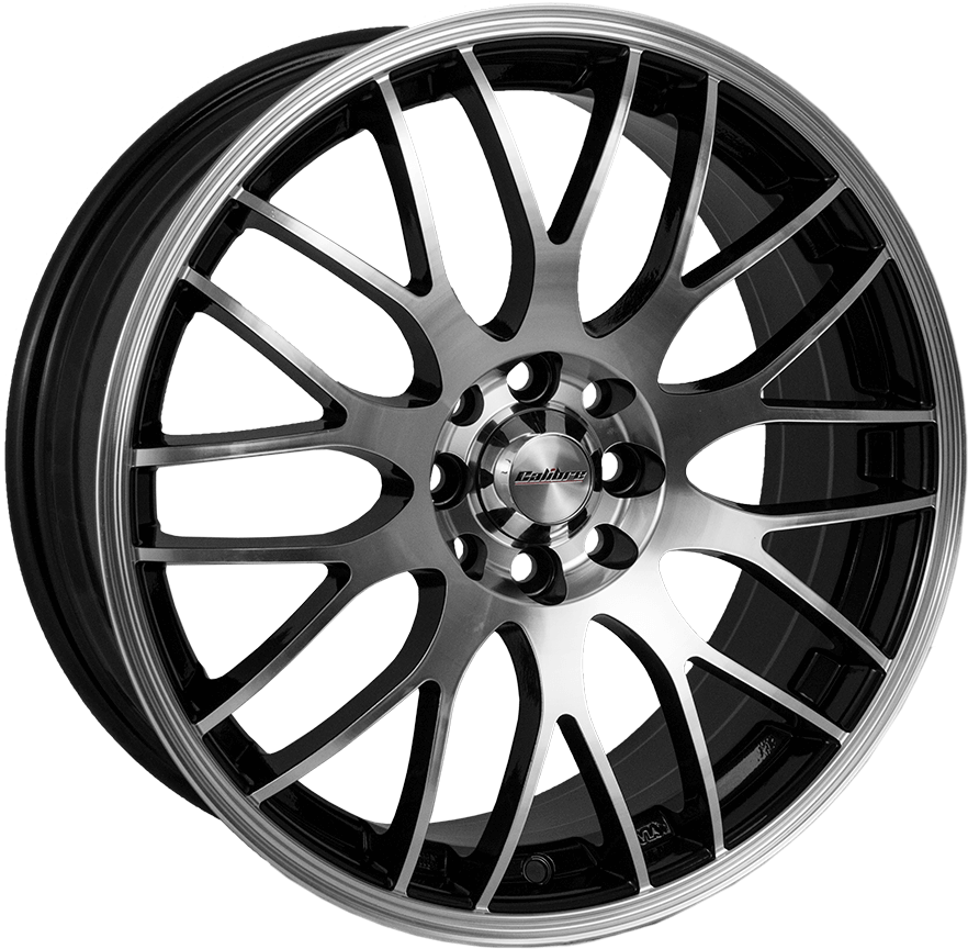 Calibre Motion 17 x 7 inch 4x108 / 4x100 ET40 Gloss Black / Polished Face alloy wheel