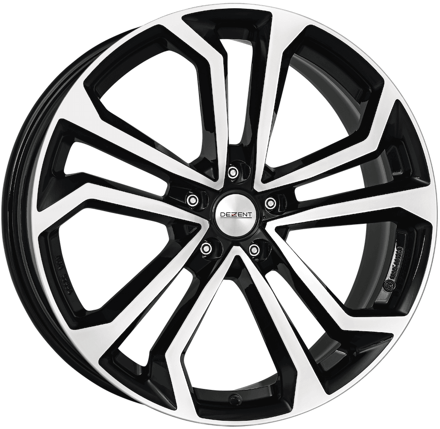 Dezent, TA Dark, 20 x 8 inch,5x108 PCD, ET 45 in Black / Polished Single Rim