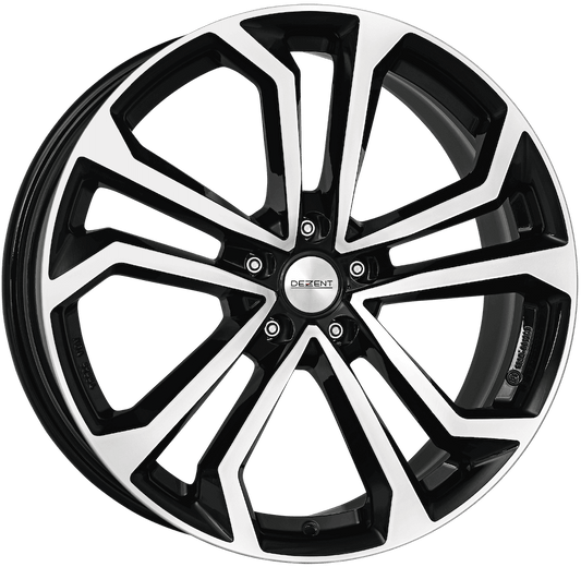 Dezent, TA Dark, 20 x 8 inch,5x108 PCD, ET 45 in Black / Polished Single Rim