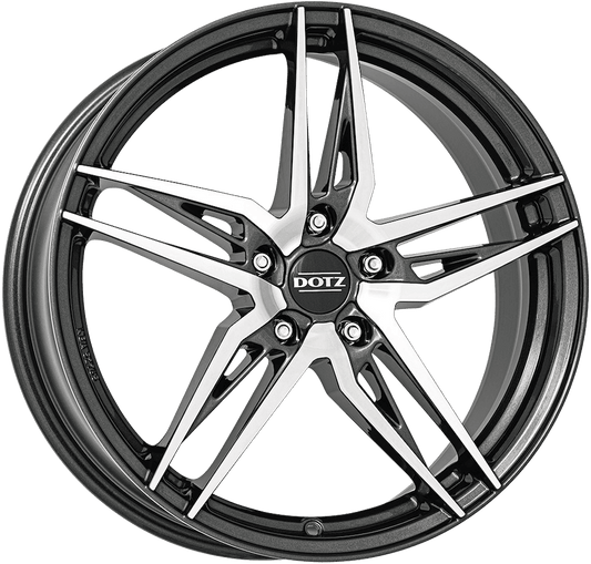 Dotz, Interlagos Dark, 17 x 7.5 inch,5x100 PCD, ET 46 in Gunmetal/polished Single Rim