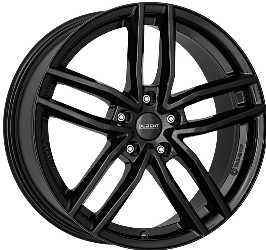 Dezent, TR black, 16 x 6.5 inch,5x100 PCD, ET 47 in Black Single Rim