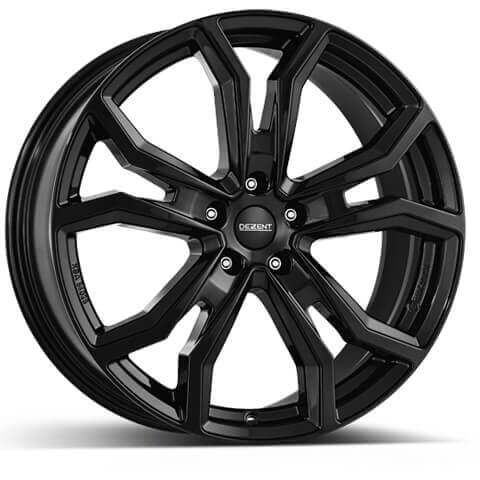 Dezent, TV black, 18 x 7.5 inch,5x108 PCD, ET 49 in Black Single Rim