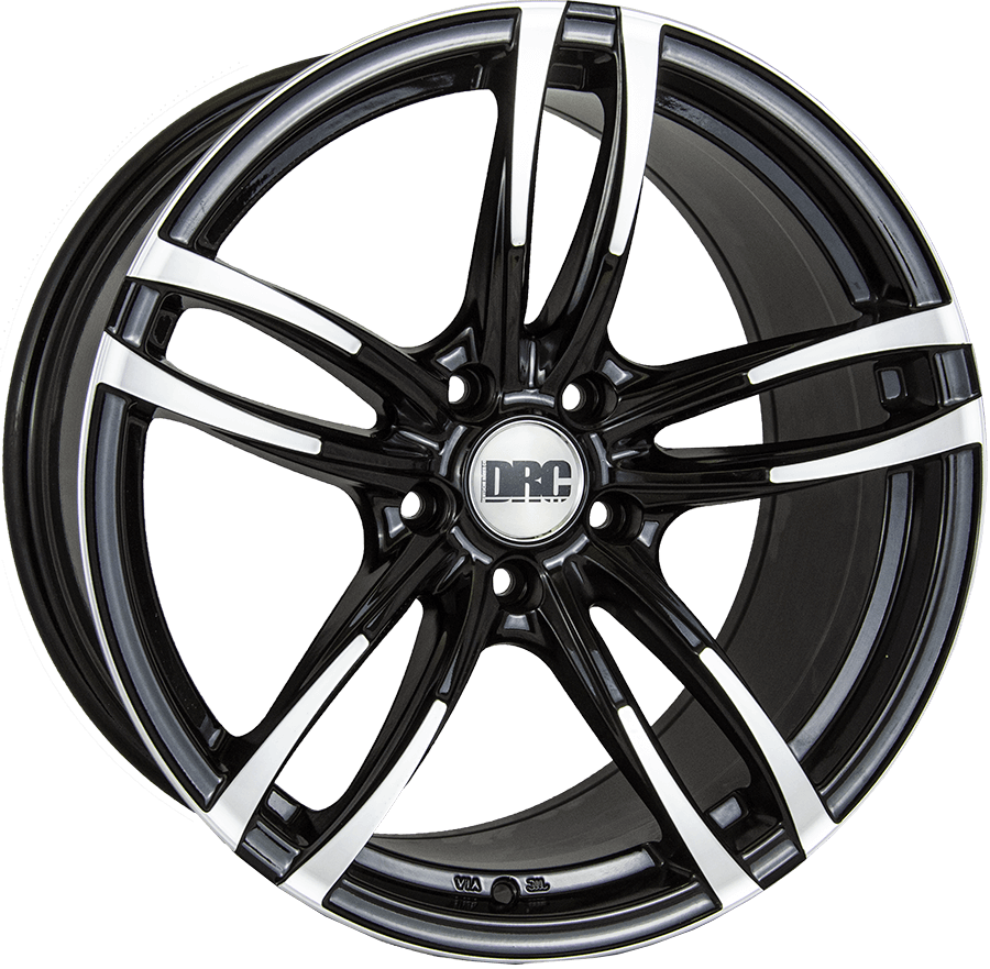 DRC, DMF, 19 x 8.5 inch,5x120 PCD, ET 33 in Black / Polished Face Single Rim