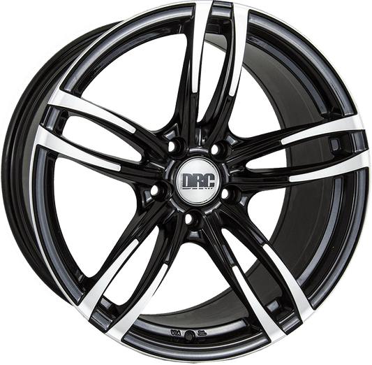 DRC, DMF, 19 x 8.5 inch,5x120 PCD, ET 33 in Black / Polished Face Single Rim