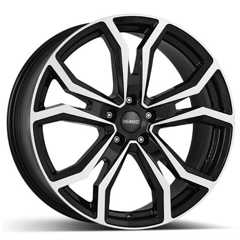Dezent TV dark 17 x 7 inch 5x120 ET55 Black / Polished alloy wheel