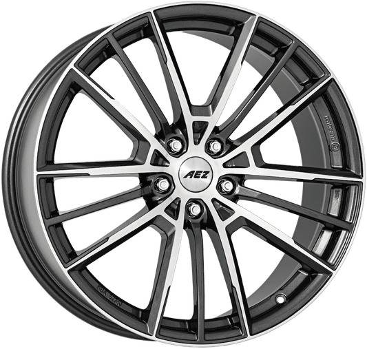 AEZ, Kaiman Dark, 20 x 9 inch,5x112 PCD, ET 44 in Gunmetal/polished Single Rim