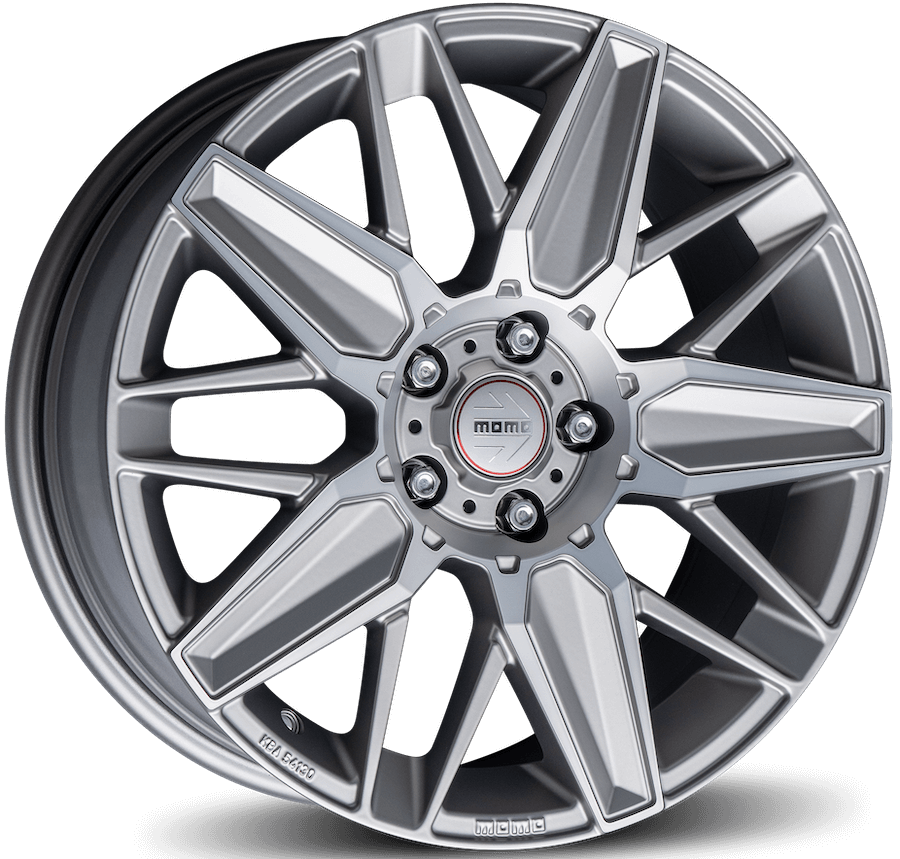 MOMO, Evoluzione, 18 x 8 inch,5x108 PCD, ET 42 in Matt Titan Silver Polished Single Rim