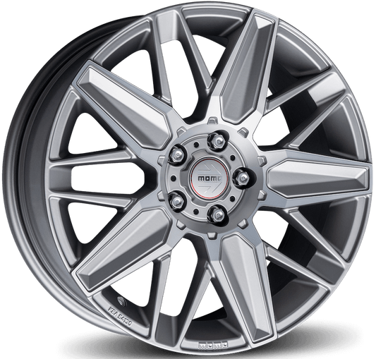 MOMO, Evoluzione, 18 x 8 inch,5x108 PCD, ET 42 in Matt Titan Silver Polished Single Rim