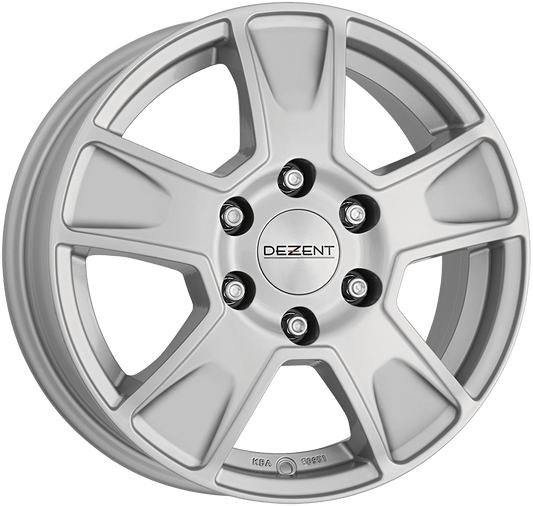 Dezent, Van, 16 x 6.5 inch,6x130 PCD, ET 62 in Silver Single Rim