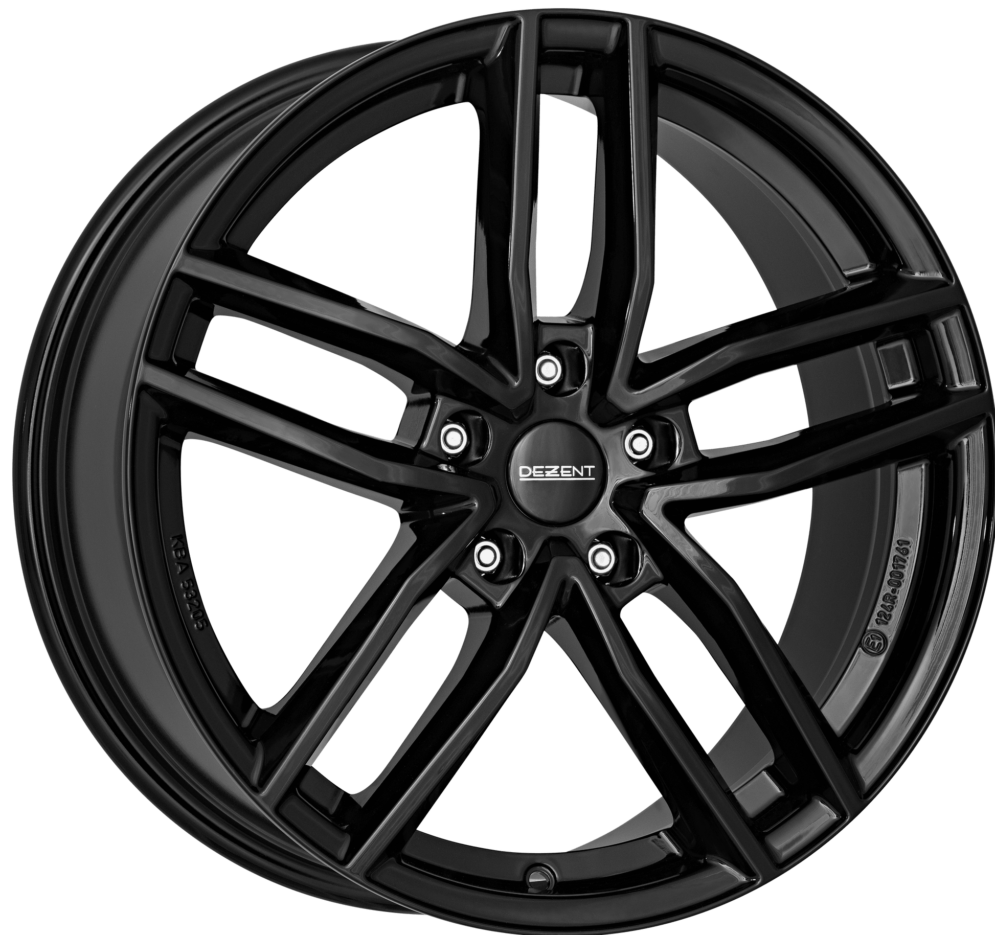 Dezent, TR black, 17 x 7 inch,5x100 PCD, ET 45 in Black Single Rim