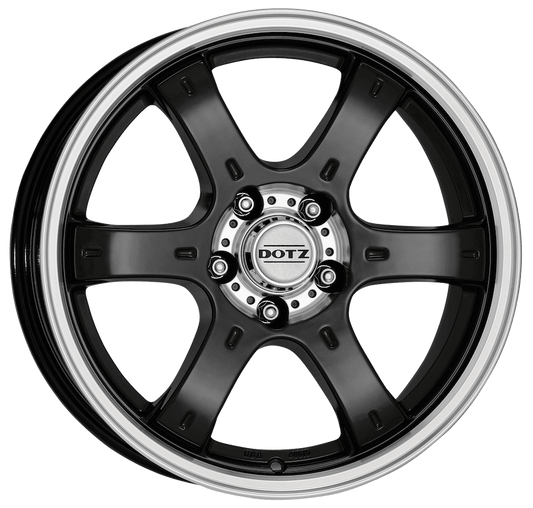 Dotz, Crunch, 17 x 8 inch,5x114.3 PCD, ET 20 in Black /polished Single Rim