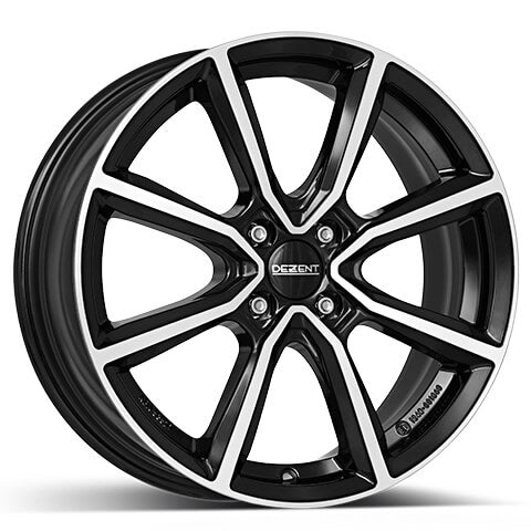 Dezent TN dark 14 x 5.5 inch 4x100 ET42 Black / Polished alloy wheel