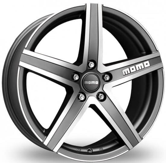 MOMO, Hyperstar Evo, 17 x 7 inch,4x100 PCD, ET 44 in Matt Anthracite Polished Single Rim