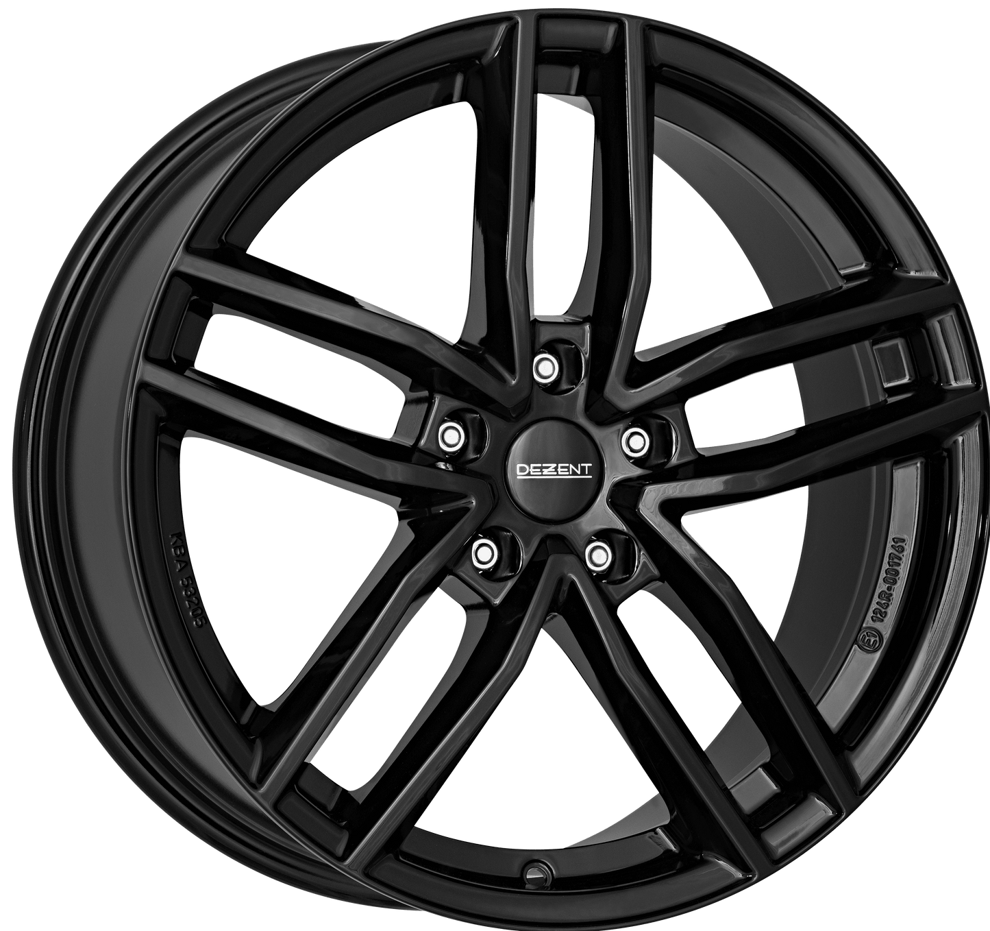 Dezent, TR black, 17 x 7 inch,5x114.3 PCD, ET 48 in Black Single Rim