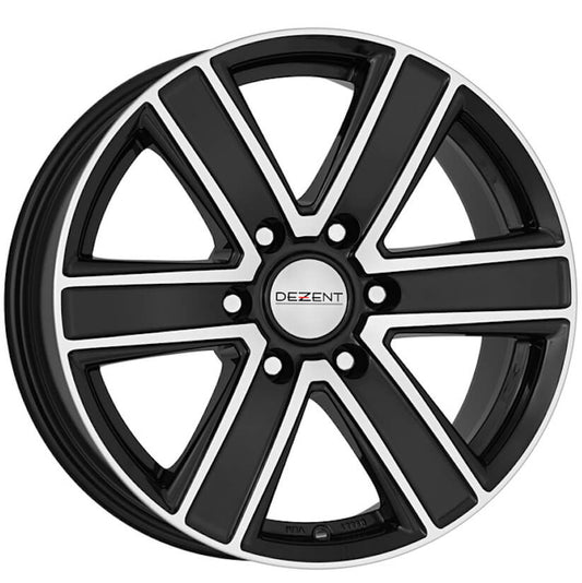 Dezent, TJ Dark, 17 x 8 inch,6x114.3 PCD, ET 30 in Black / Polished Single Rim