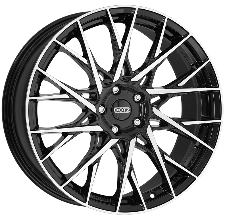 Dotz, Fuji dark, 20 x 9 inch, 5x112 PCD, ET42 in Black / Polished Single Rim