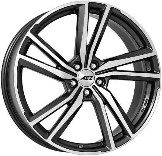 AEZ, North Dark, 18 x 8 inch,5x108 PCD, ET 42 in Gunmetal/polished Single Rim