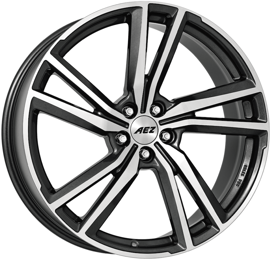 AEZ, North Dark, 18 x 8 inch,5x112 PCD, ET 40 in Gunmetal/polished Single Rim