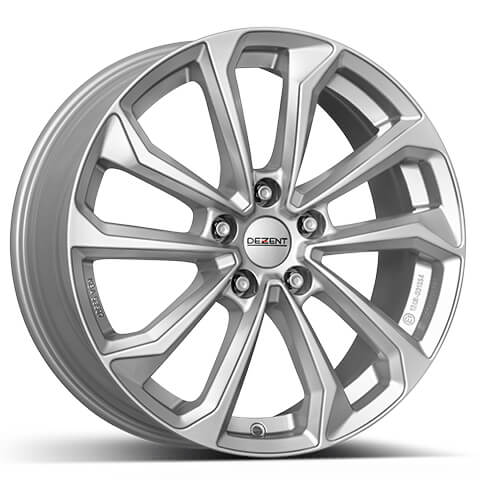 Dezent, KS silver, 16 x 6.5 inch, 5x114.3 PCD, ET46 in Silver Single Rim