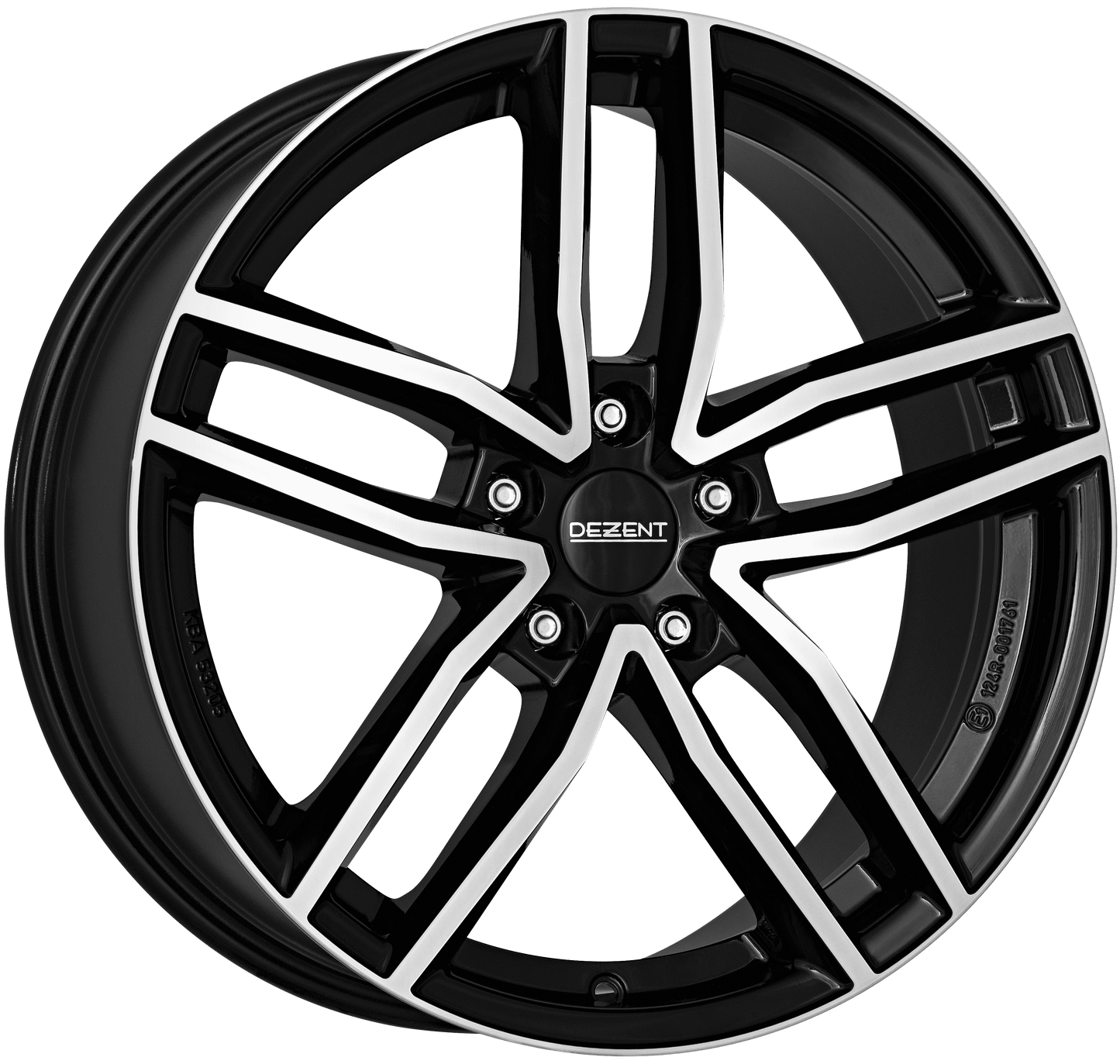 Dezent, TR dark, 18 x 7.5 inch,5x112 PCD, ET 40 in Black / Polished Single Rim