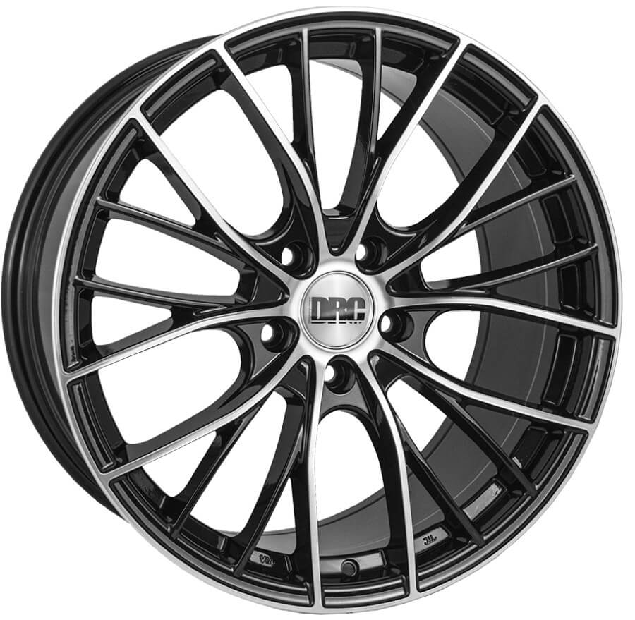 DRC DMM 19 x 9 inch 5x120 ET42 Gloss Black / Polished alloy wheel