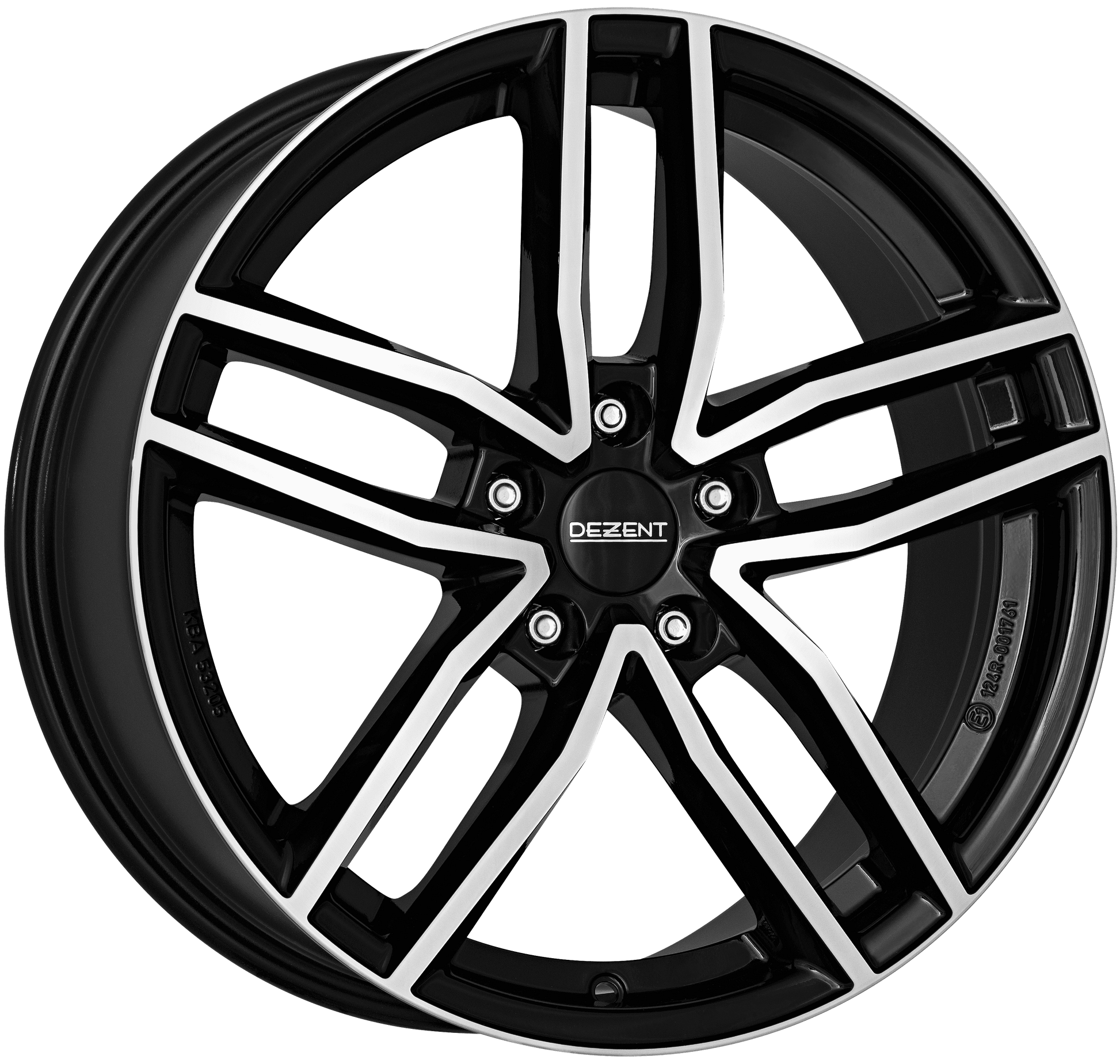 Dezent, TR dark, 18 x 8 inch,5x112 PCD, ET 44 in Black / Polished Single Rim