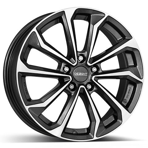 Dezent, KS dark, 17 x 7 inch, 5x114.3 PCD, ET52 in Gunmetal / Polished Single Rim