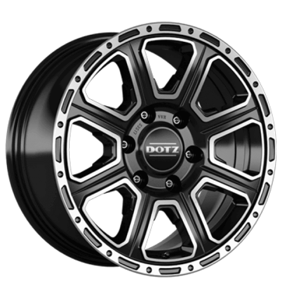 Dotz, Kalahari dark, 17 x 8 inch,5x127 PCD, ET 30 in Black / Polished Single Rim