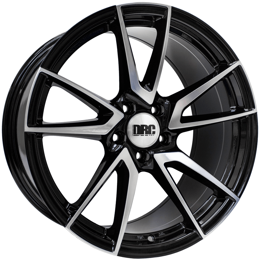 DRC, DLA, 19 x 8.5 inch,5x120 PCD, ET 33 in Black / Polished Face Single Rim