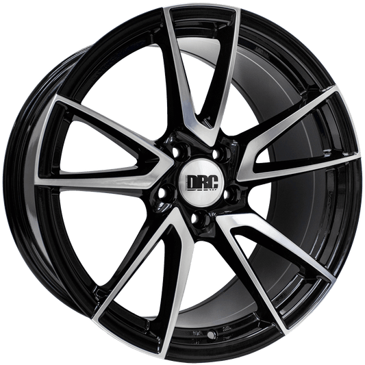 DRC, DLA, 19 x 8.5 inch,5x120 PCD, ET 33 in Black / Polished Face Single Rim