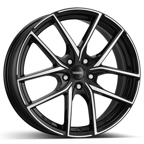 Dezent TO dark 17 x 7 inch 5x100 ET51 Black / Polished alloy wheel
