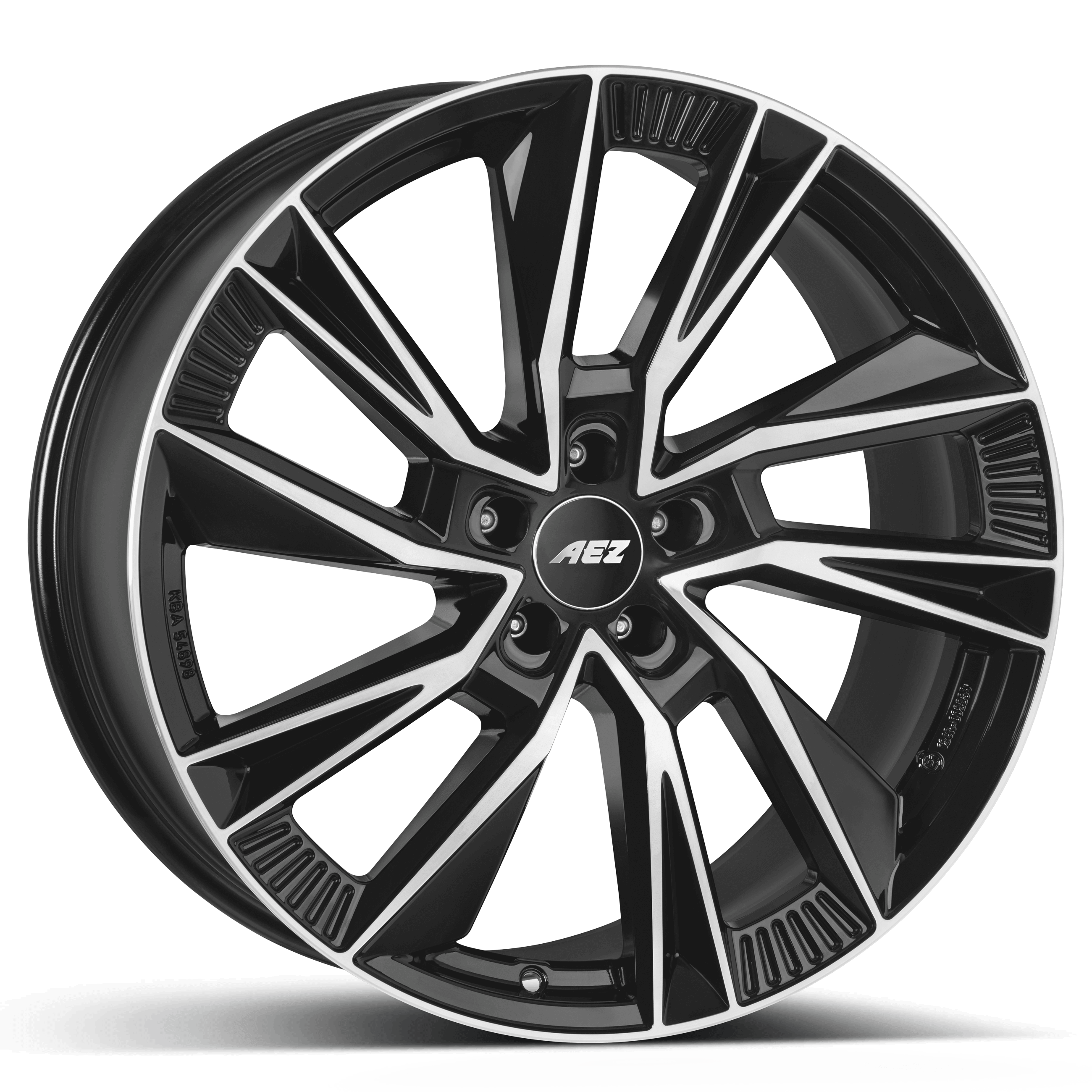 AEZ Havanna dark 19 x 8 inch 5x112 ET36 Black / Polished alloy wheel
