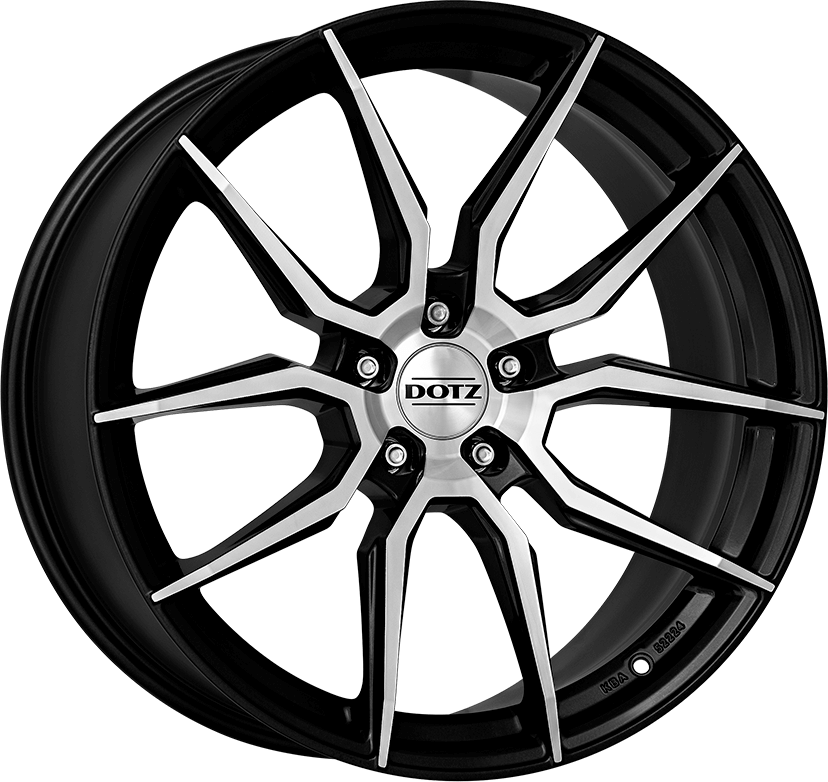 Dotz, Misano Dark, 19 x 8 inch,5x108 PCD, ET 45 in Gunmetal / Polished Single Rim