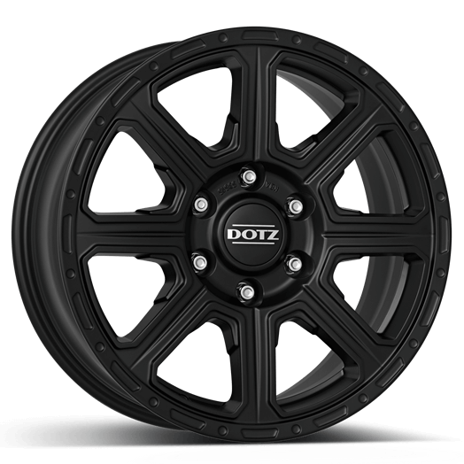 Dotz, Kalahari black, 17 x 8 inch,6x139.7 PCD, ET 20 in Matt Black Single Rim