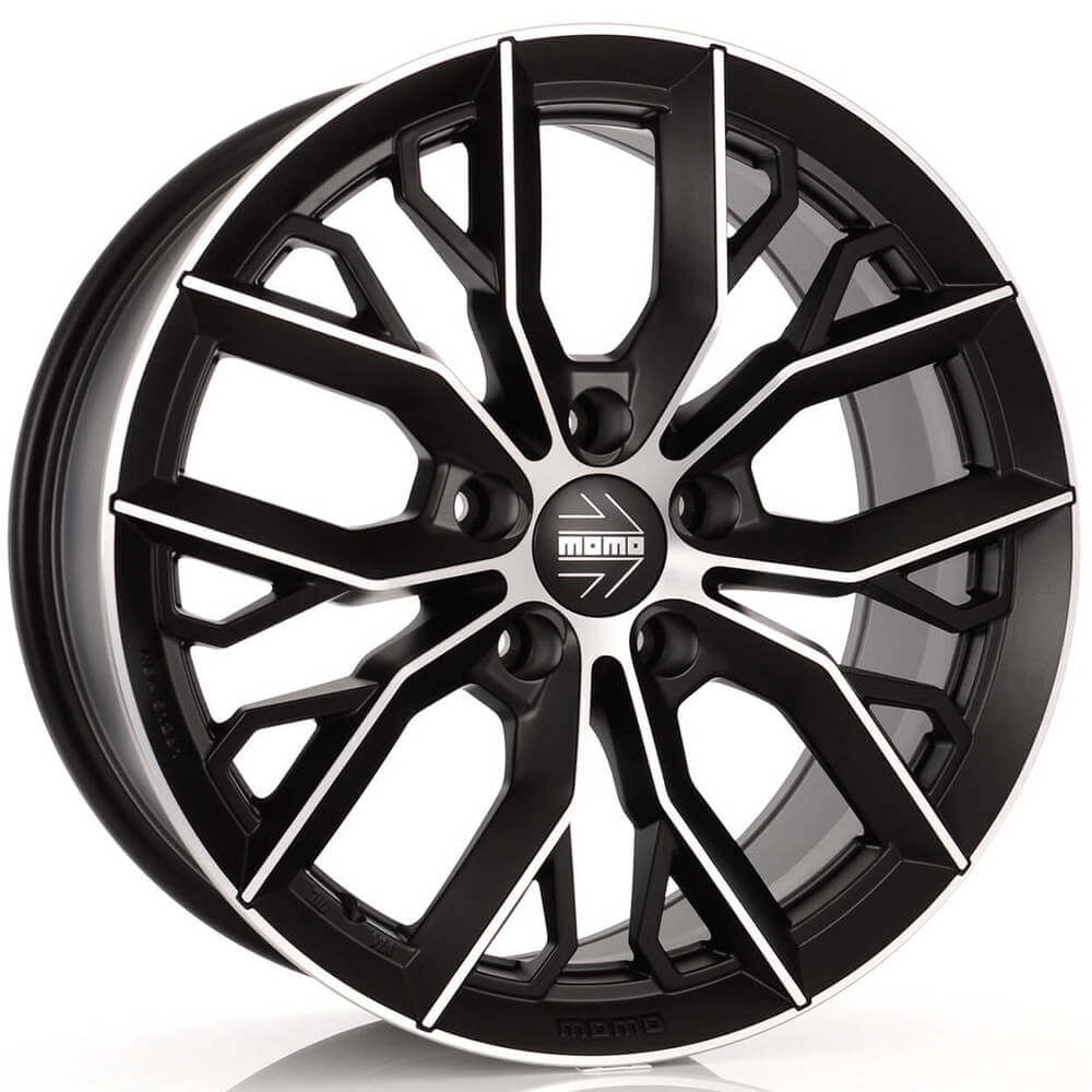 MOMO, Massimo, 17 x 7.5 inch,5x112 PCD, ET 48 in Matt Black Polished Single Rim