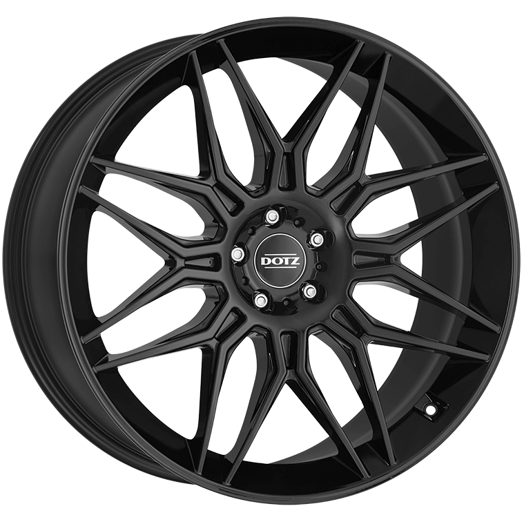 Dotz, LongBeach black, 22 x 10.5 inch, 5x112 PCD, ET43 in Black Single Rim