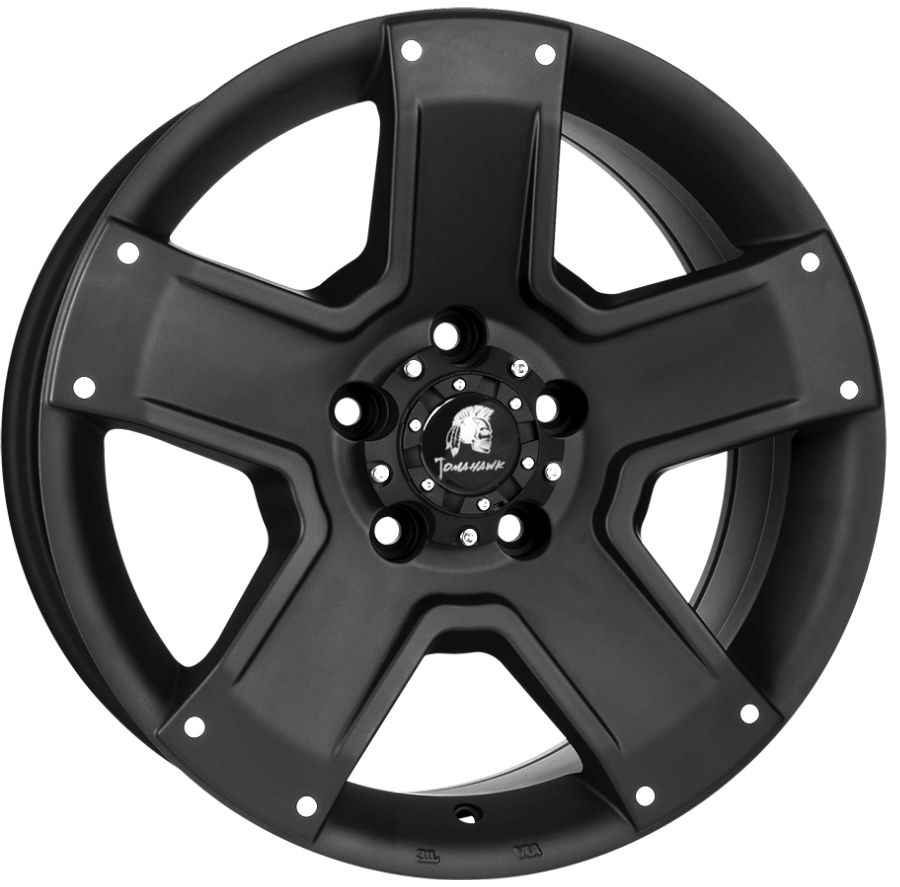 Tomahawk, Outlaw, 17 x 8 inch,5x120 PCD, ET 35 in Matt Black Single Rim