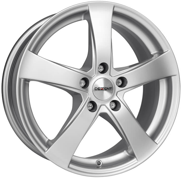 Dezent, RE, 17 x 7 inch,5x108 PCD, ET 48 in Silver Single Rim