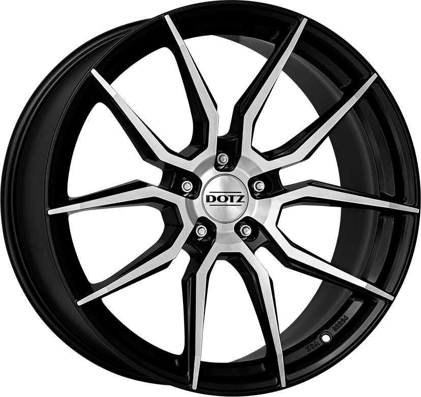 Dotz, Misano Dark, 18 x 8 inch,5x112 PCD, ET 48 in Gunmetal / Polished Single Rim