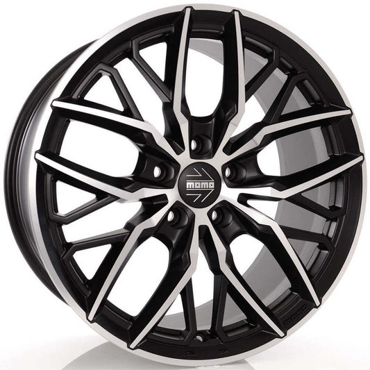 MOMO, Spider, 19 x 8.5 inch,5x120 PCD, ET 34 in Matt Black Polished Single Rim