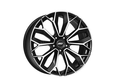 AEZ, Leipzig Dark, 22 x 9.5 inch,5x112 PCD, ET 37 in Black /polished Single Rim